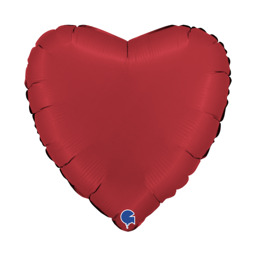 Balão Foil Coração 45cm 18' Satin Rubin Red - Vermelho