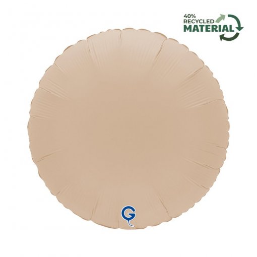 Balão Foil 18'' Coração Soft Matte Cappuccino - Bege