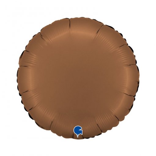 Balão Foil Redondo 18'' Satin Chocolate - Castanho