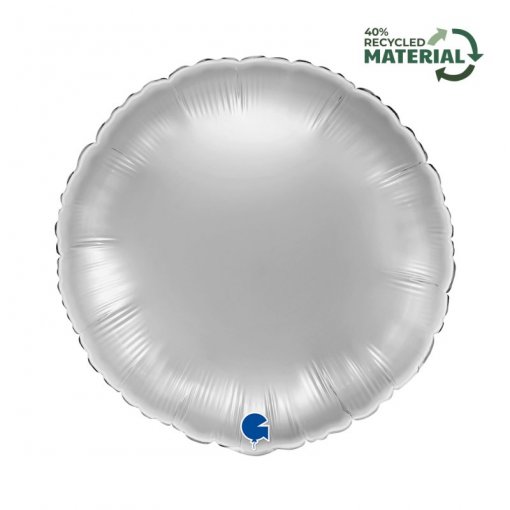 Balão Foil (sem pack) Redondo 18'' Silver - Prateado
