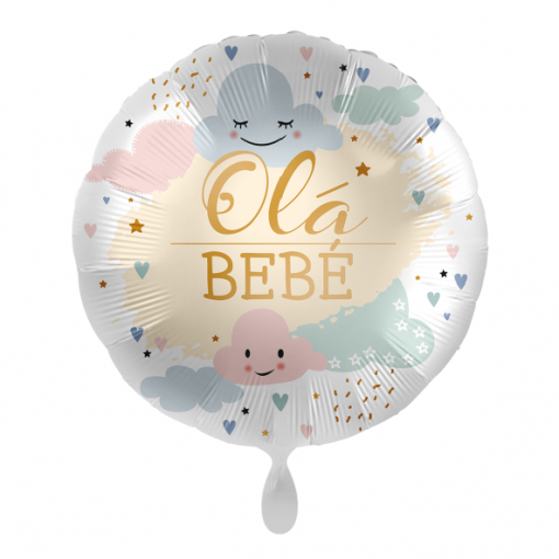 Balão Foil 43cm 'Olá Bebé' Nuvens
