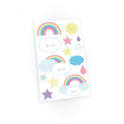 14 Tatuagens Rainbow & Cloud