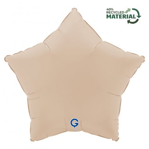 Balão Foil 18'' Estrela Soft Matte Cappuccino - Bege