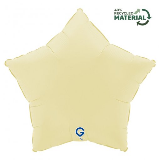 Balão Foil 18'' Estrela Soft Matte French Butter - Manteiga