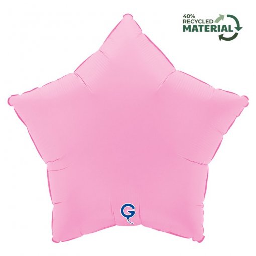 Balão Foil 18'' Estrela Soft Matte Sakura - Rosa Claro
