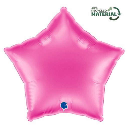Balão Foil 18'' Estrela Fuxia - Rosa Choque