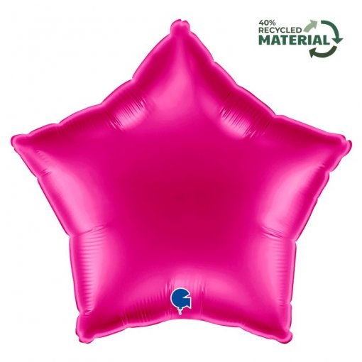Balão Foil 18'' Estrela Magenta - Rosa Choque