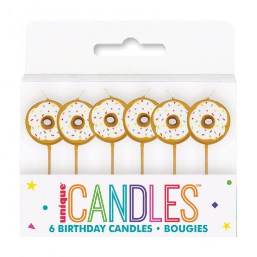 6 Velas de Aniversário Donut