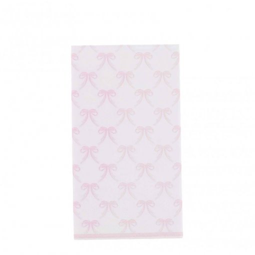 20 Guardanapos 33x39,5cm Laços Rosa