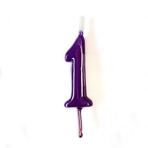 Vela Aniversário 6cm Roxo nº1
