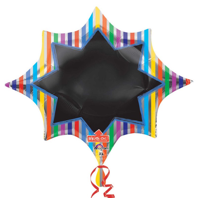 Balão Foil SuperShape Personalizável Estrela Riscas