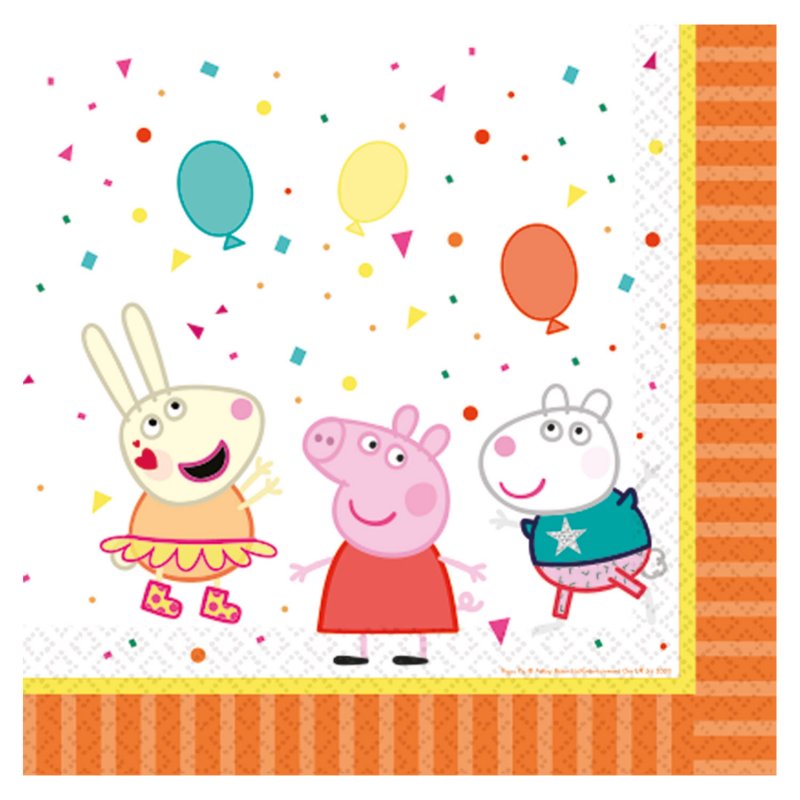 16 Guardanapos 33cm Peppa Pig