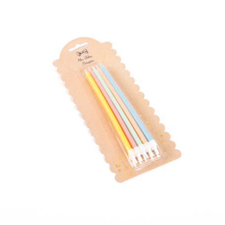 10 Velas de Aniversário 15cm Pastel