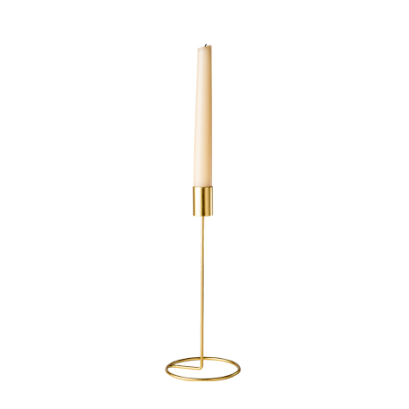 Suporte de Vela Metal Dourado 9,5x23cm