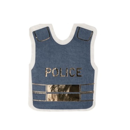 16 Guardanapos 32.5x26cm Polícia