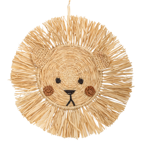 Decoração Pendente Ráfia Urso 38cm