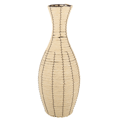 Cesta em corda creme 50x16cm
