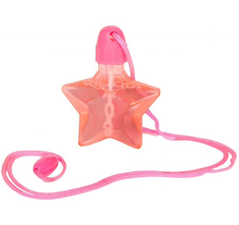 4 Colares com Bolas de Sabão Estrela Rosa