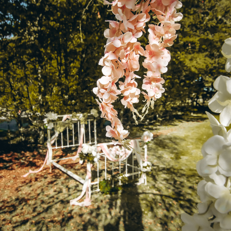 Flores de Acácia 95cm Rosa Claro
