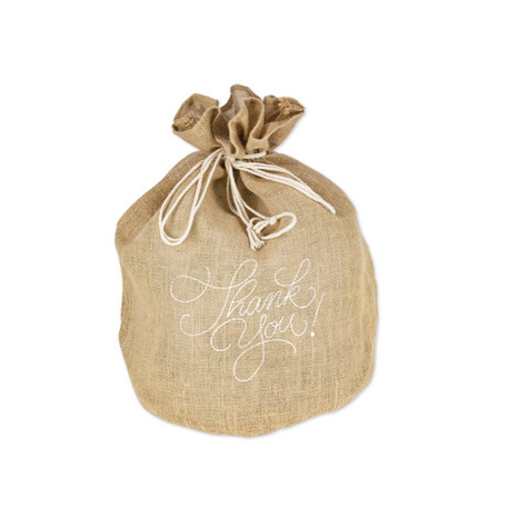 Saco de Juta 52x55x35cm 'Thank you'