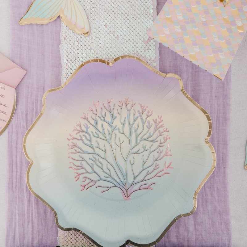 8 Pratos 23cm Sereia