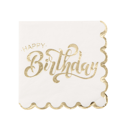 16 Guardanapos 33cm Happy Birthday 