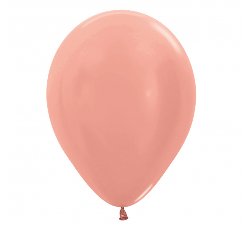 50 Balões latex R12 (30cm) - Metallic Rose Gold - 568