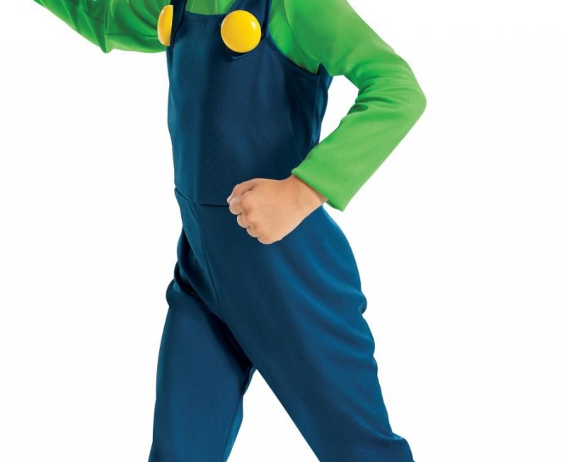 Fato Luigi Super Mario Bros Idade 7-8 Anos