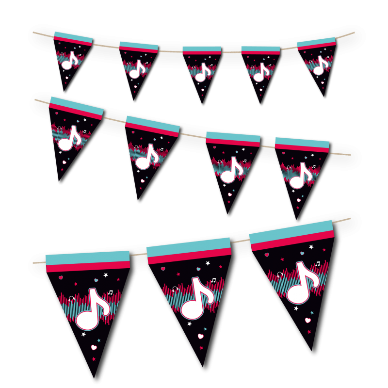 Bandeiras Triângulo 3m Dance Party