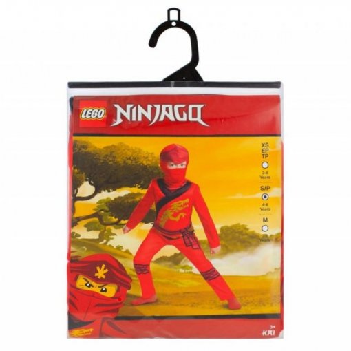 Fato Kai Lego Ninjago Idade 3-4 Anos