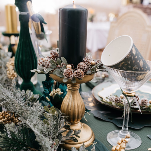 Castiçal Barroco Dourado mate 10,5x17cm