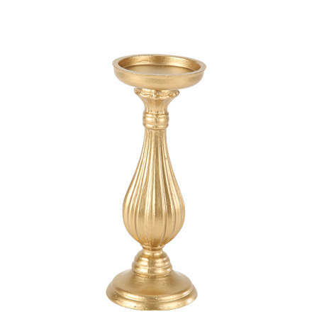 Castiçal Barroco Dourado fosco 10,5x28,5cm