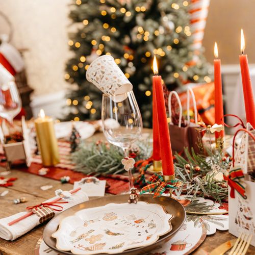 8 Copos 255ml Natal Gourmand