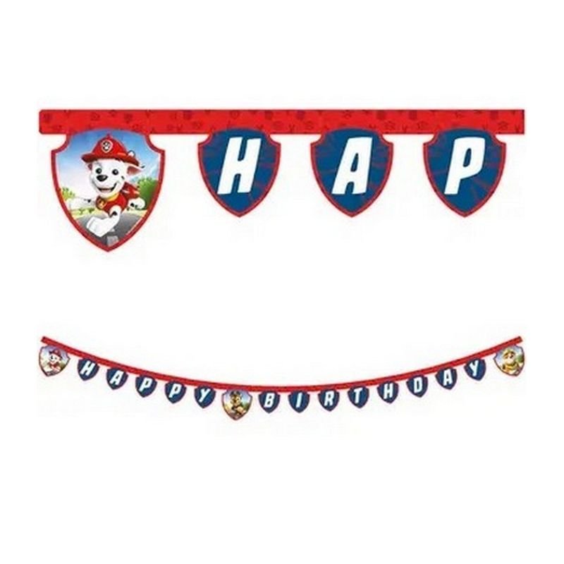 Grinalda Happy Birthday 200cm Patrulha Pata - Rescue Heroes