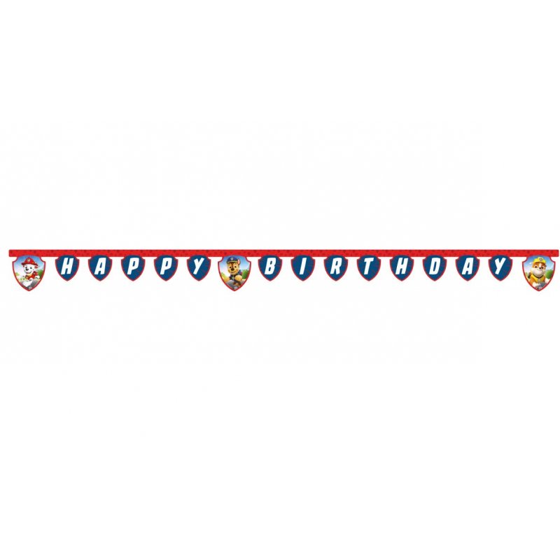 Grinalda Happy Birthday 200cm Patrulha Pata - Rescue Heroes