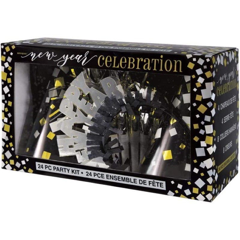 Kit Ano Novo para 8 Gold & Silver