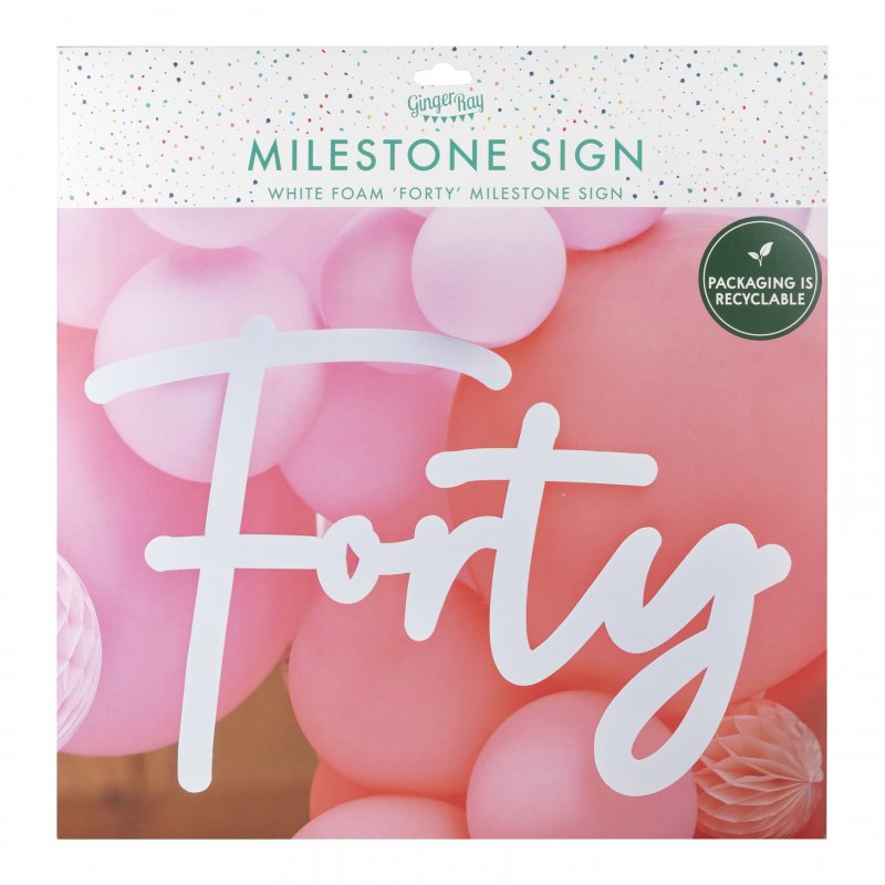 Decoração de arco de balões 'Fourty'