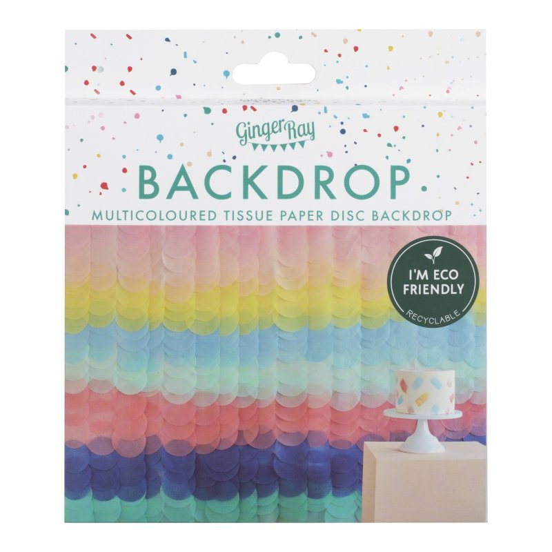 Backdrop Discos de Papel Colorido