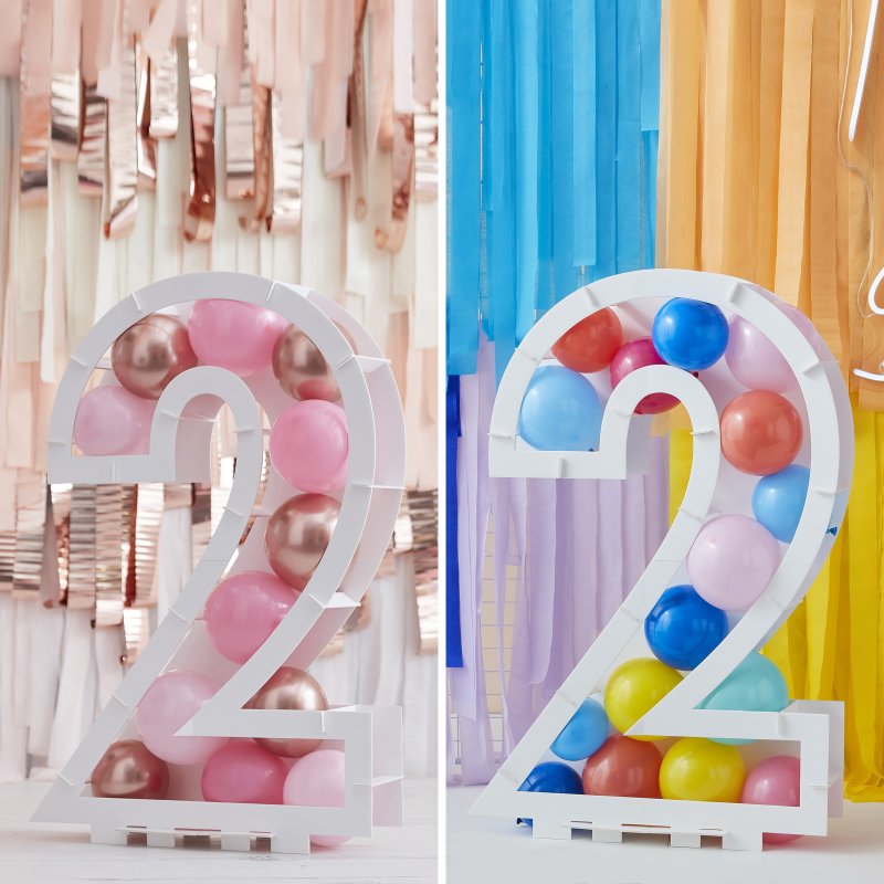 Moldura de Número 2 para balões 81x58x14cm