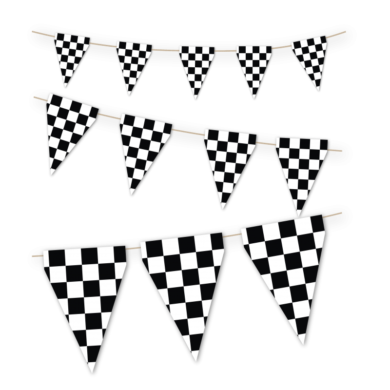 Bandeira Triângulo 365x28cm Racing - Carros