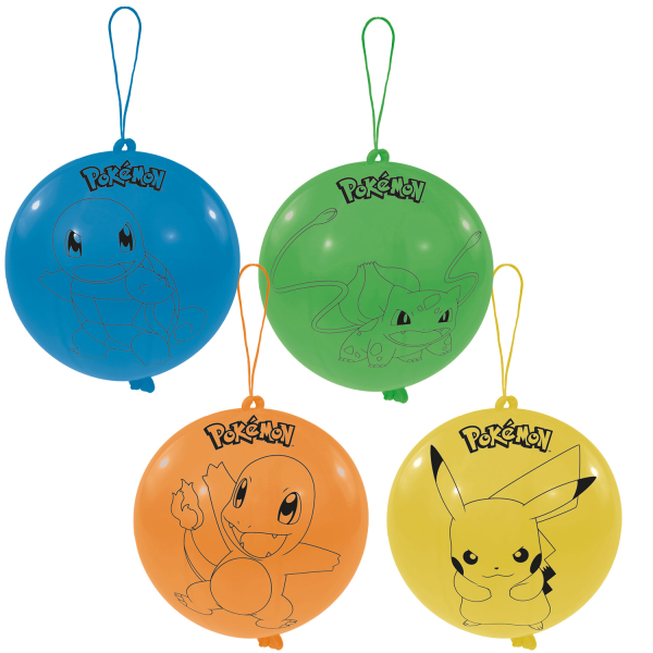4 Balões Latex Punch Ball 40cm Pikachu - Pokémon