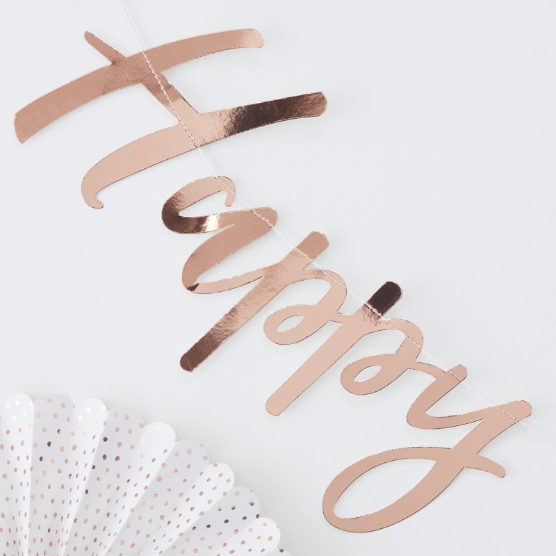 Grinalda Happy Birthday 1,8m Rose Gold