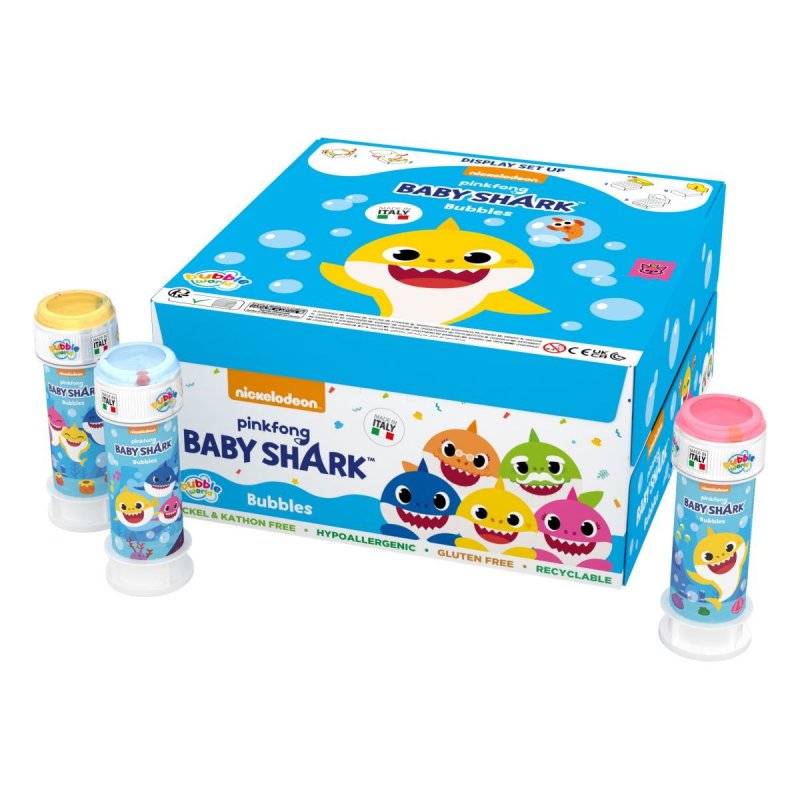 36 Bolas de Sabão 60ml Baby Shark