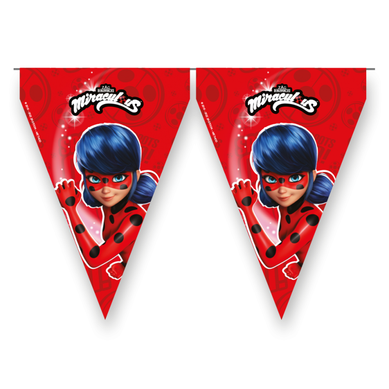 Bandeira Triângulo LadyBug Miraculous