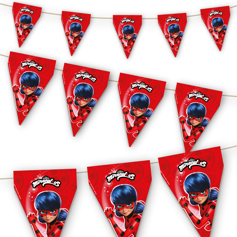 Bandeira Triângulo LadyBug Miraculous