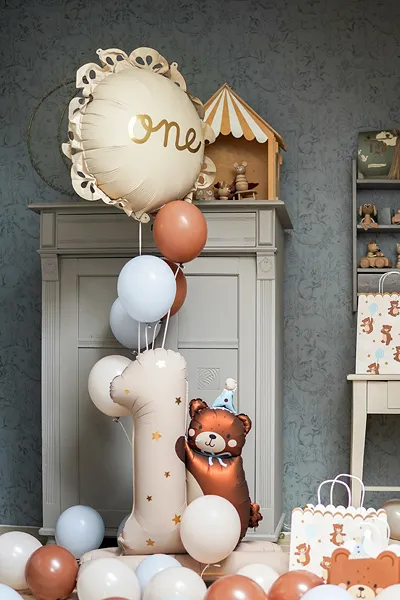 Balão Foil 1º Aniversário Teddy Bear