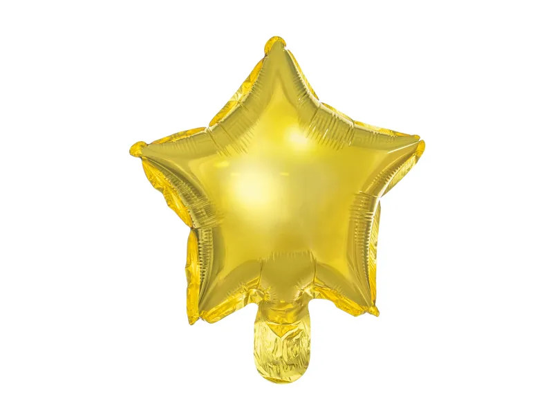 25 Balões Foil Estrela 25cm Dourado