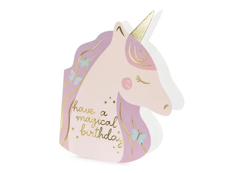 Postal 'have a magical birthday' Unicórnios
