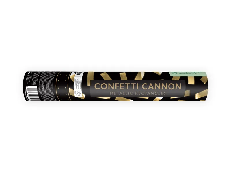 Canhão de confettis 28cm Dourado