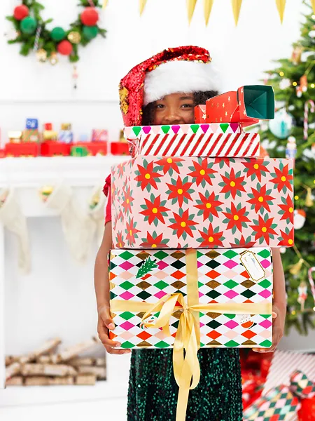 Papel de embrulho 70x200cm Estrela vermelha de Belém Natal